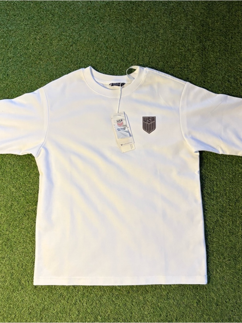 USA Levelwear Luxe Signature Knit Top White Boxy Fit